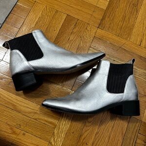Dolce Vita Silver Ankle Boots
